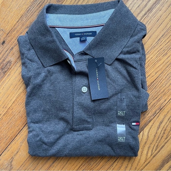 NEW Tommy Hilfiger Mens Basic Polo Gray Size XXL NWT - Picture 2 of 5